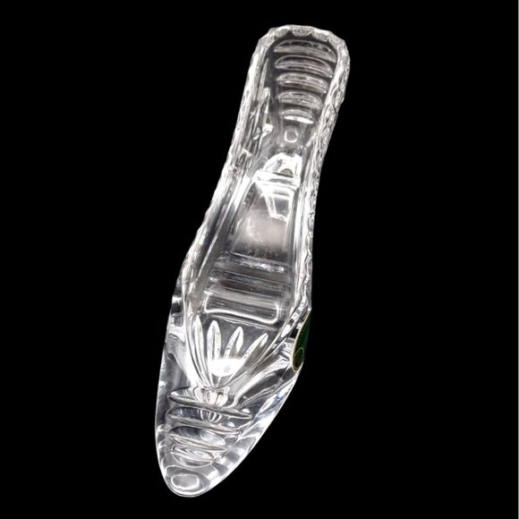 Godinger Lead Crystal Slipper Shoe Cinderella Handmolded Figurine W Germany - Picture 2 of 7